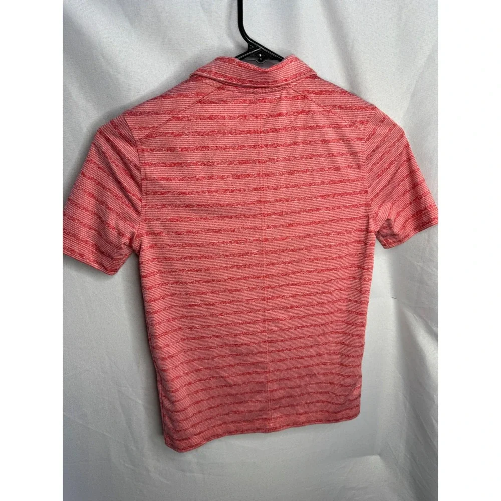 Nike Boys Dri-FIT Polo Shirt Red White Striped Golf Top Size Small S